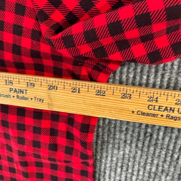 Plaid Mock Neck Top Womens XL Red Black Long Sleeve Cottagecore‎ Cabincore - Picture 4 of 7